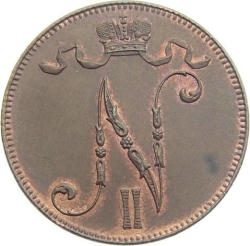Аверс 5 пенни 1897 года
