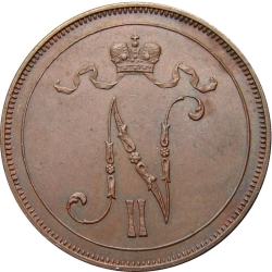 Аверс 10 пенни 1899 года