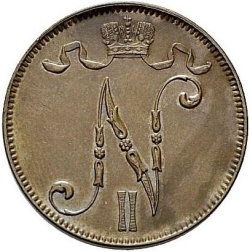 Аверс 5 пенни 1899 года