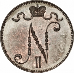 Аверс 5 пенни 1901 года