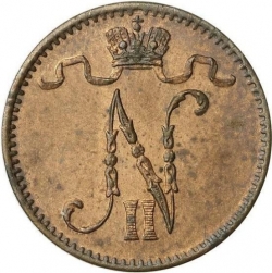 Аверс 1 пенни 1904 года
