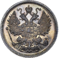 Аверс 15 копеек 1906 года СПБ-ЭБ