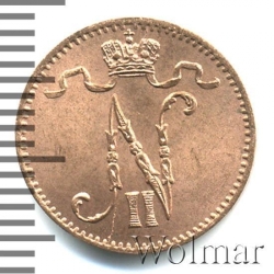 Аверс 1 пенни 1907 года