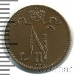 Аверс 1 пенни 1908 года
