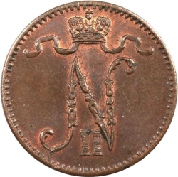 Аверс 1 пенни 1909 года