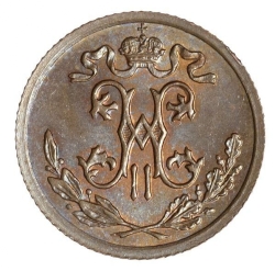 Аверс 1/2 копейки 1909 года СПБ