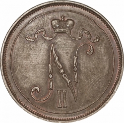 Аверс 10 пенни 1910 года