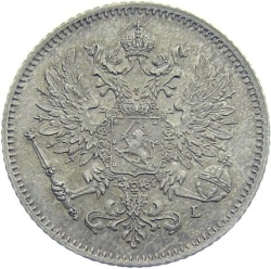 Аверс 25 пенни 1910 года L