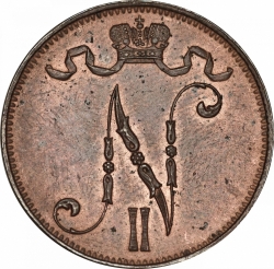 Аверс 5 пенни 1911 года