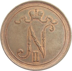 Аверс 10 пенни 1912 года