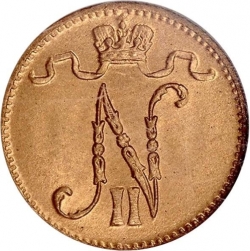 Аверс 1 пенни 1913 года