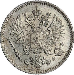 Аверс 25 пенни 1913 года S