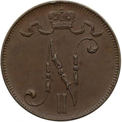 Аверс 5 пенни 1913 года