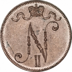 Аверс 5 пенни 1914 года
