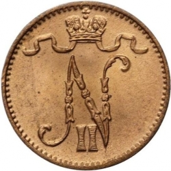 Аверс 1 пенни 1915 года