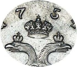 1 рубль 1754 года ММД-ЕI