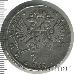 Реверс Полтина 1734 года