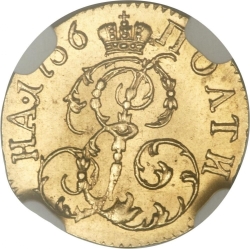 Реверс Полтина 1756 года