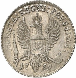 Реверс 18 грошей 1759 года