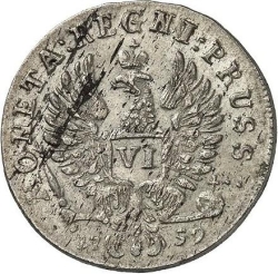 Реверс 6 грошей 1759 года