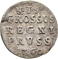 Реверс 1 грош 1760 года