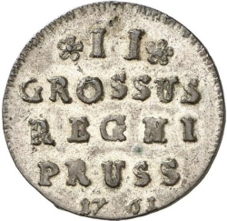 Реверс 2 гроша 1761 года
