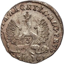 Реверс 3 гроша 1761 года