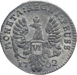 Реверс 6 грошей 1762 года