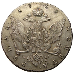 Реверс 1 рубль 1764 года ММД-TI-EI