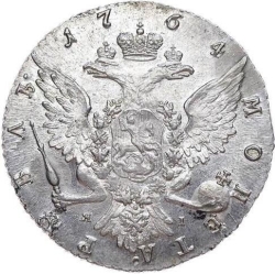 Реверс 1 рубль 1764 года СПБ-TI-ЯI