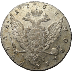 Реверс 1 рубль 1764 года СПБ-TI-СА