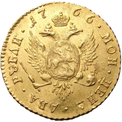 Реверс 2 рубля 1766 года СПБ