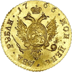 Реверс 2 рубля 1766 года СПБ