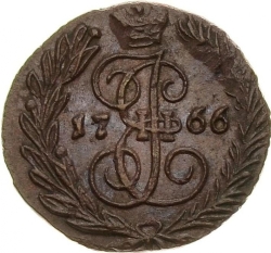 Реверс Полушка 1766 года ЕМ