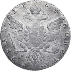 Реверс 1 рубль 1768 года ММД-EI