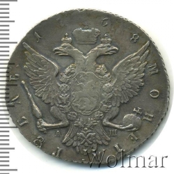 Реверс 1 рубль 1768 года СПБ-TI-АШ