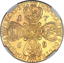 Реверс 10 рублей 1769 года СПБ-TI