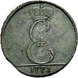 Реверс 3 денги 1771 года