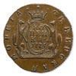 Реверс 1 копейка 1775 года КМ