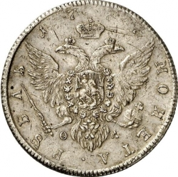 Реверс 1 рубль 1777 года СПБ-TI-ФЛ