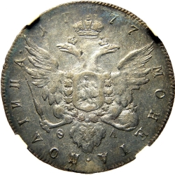 Реверс Полтина 1777 года СПБ-ФЛ