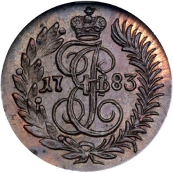 Реверс Полушка 1783 года КМ