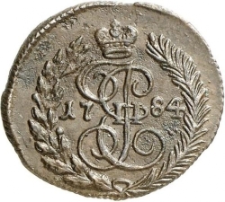 Реверс Полушка 1784 года КМ