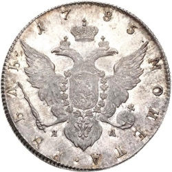 Реверс 1 рубль 1785 года СПБ-ТI-ЯА