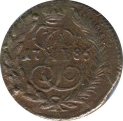 Реверс Полушка 1786 года КМ