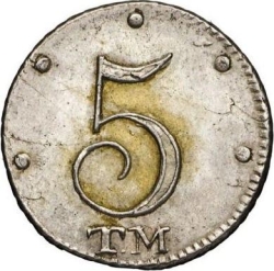 Реверс 5 копеек 1787 года ТМ