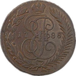 Реверс 2 копейки 1788 года ТМ