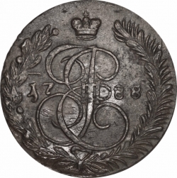 Реверс 5 копеек 1788 года ЕМ
