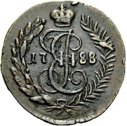 Реверс Полушка 1788 года КМ