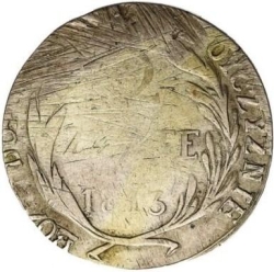 Реверс 2 злотых 1813 года